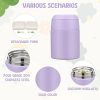 10oz Soup Thermo for Hot Food Kids Insulated Food Jar with Spoon Wide Mouth Stainless Steel Lunch Container Leak Proof Vacuum Food Box for School Travel Picnic Purple
