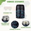 10oz Soup Thermo for Hot Food Kids Insulated Food Jar with Spoon Wide Mouth Stainless Steel Lunch Container Leak Proof Vacuum Food Box for School Travel Picnic Black Game