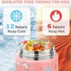 10oz Soup Thermo for Hot Food Kids Insulated Food Jar Container with Spoon Width Mouth Stainless Steel Leak Proof Thermo Lunch Box for School Travel