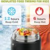 10oz Soup Thermo for Hot Food Kids Insulated Food Jar Container with Spoon Width Mouth Stainless Steel Leak Proof Thermo Lunch Box for School Travel