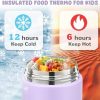 10oz Soup Thermo for Hot Food Kids Insulated Food Jar Container with Spoon Width Mouth Stainless Steel Leak Proof Thermo Lunch Box for School Travel