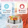 10oz Soup Thermo for Hot Food Kids Insulated Food Jar Container with Spoon Width Mouth Stainless Steel Leak Proof Thermo Lunch Box for School Travel