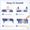 Collapsible Baby Bathtub for Newborn to Toddler (0-24 Months), Portable Baby Bath Tub for Travel, Newborn Bathtub with Soft and Supportive Cushion (Astronaut-Blue)