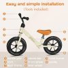 Toddler Balance Bike 12” No Pedal Training Bicycle for Kids 24 Months to 5 Years Tool-Free Adjustments Seat and Handlebar Best Gift for 2-5 Boys Girls