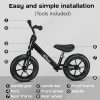 Toddler Balance Bike 12” No Pedal Training Bicycle for Kids 24 Months to 5 Years Tool-Free Adjustments Seat and Handlebar Best Gift for 2-5 Boys Girls