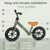 Toddler Balance Bike 12” No Pedal Training Bicycle for Kids 24 Months to 5 Years Tool-Free Adjustments Seat and Handlebar Best Gift for 2-5 Boys Girls
