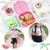 Kids Bento Lunch Box with 12oz Soup Thermo, Kids Leakproof Lunch Food Container with 4 Compartments, Insulated Lunch Bag & Water Cup for Girls Boys to School Travel