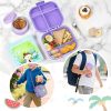 Kids Bento Lunch Box with 12oz Soup Thermo, Kids Leakproof Lunch Food Container with 4 Compartments, Insulated Lunch Bag & Water Cup for Girls Boys to School Travel