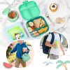 Kids Bento Lunch Box with 12oz Soup Thermo, Kids Leakproof Lunch Food Container with 4 Compartments, Insulated Lunch Bag & Water Cup for Girls Boys to School Travel