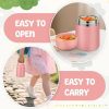 10oz Soup Thermo for Hot Food Kids Insulated Food Jar with Spoon Wide Mouth Stainless Steel Lunch Container Leak Proof Vacuum Food Box for School Travel Picnic Pink