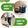 10oz Soup Thermo for Hot Food Kids Insulated Food Jar with Spoon Wide Mouth Stainless Steel Lunch Container Leak Proof Vacuum Food Box for School Travel Picnic Black Game