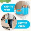 10oz Soup Thermo for Hot Food Kids Insulated Food Jar with Spoon Wide Mouth Stainless Steel Lunch Container Leak Proof Vacuum Food Box for School Travel Picnic Blue Dinosaur