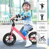 Toddler Balance Bike 12” No Pedal Training Bicycle for Kids 24 Months to 5 Years Tool-Free Adjustments Seat and Handlebar Best Gift for 2-5 Boys Girls