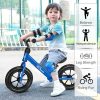 Toddler Balance Bike 12” No Pedal Training Bicycle for Kids 24 Months to 5 Years Tool-Free Adjustments Seat and Handlebar Best Gift for 2-5 Boys Girls