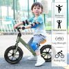 Toddler Balance Bike 12” No Pedal Training Bicycle for Kids 24 Months to 5 Years Tool-Free Adjustments Seat and Handlebar Best Gift for 2-5 Boys Girls