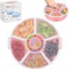 Kids Original Snack Spinner Bundle - Reusable Snack Container with 5 Compartment Dispenser and Lid | BPA and PVC Free | Dishwasher Safe | No Spill, Leakproof,for Toddlers,School (Pink)
