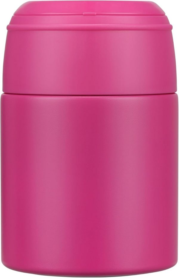 10oz Soup Thermo for Hot Food Kids Insulated Food Jar with Spoon Wide Mouth Stainless Steel Lunch Container Leak Proof Vacuum Food Box for School Travel Picnic Rosy