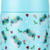 10oz Soup Thermo for Hot Food Kids Insulated Food Jar with Spoon Wide Mouth Stainless Steel Lunch Container Leak Proof Vacuum Food Box for School Travel Picnic Ice Blue Frog